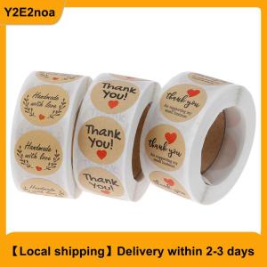 【Local shipping】 500pcs Thank You Stickers Seal Labels Round Paper Label sticker for Decoration