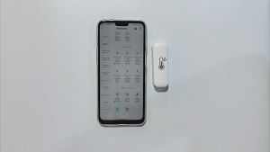 Smart WiFi Temperature and Humidity Sensor Wireless Indoor Monitor Real Time Remote Detection for Home