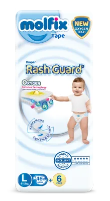 Molfix Rash Guard Tape (NB54/S72/M54/L52/XL44) (4 Packs) (Pre-Order 10 Days)