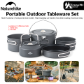 Naturehike Portable Outdoor Tableware Set 4 in 1 Aluminum Alloy Pot Storage Ultralight Glamping Tableware Cookware Set Travel Camping Hiking Picnic Cooking Pot Kettle Sets Heavy Duty Original Nature Hike. 