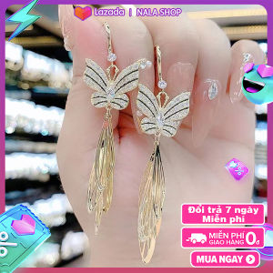 Bông tai nữ kiểu hot trend tua rua kết bươm bướm phong cách sang chảnh dự tiệc kiểu dáng đơn giản dễ kết hợp phong cách Hàn Quốc BSTKD - [NaLa Shop]