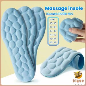 Comfortable Massage Memory Foam Insole Pebbles Sole Breathable Shoe Cushion Sport Running for Men and Women