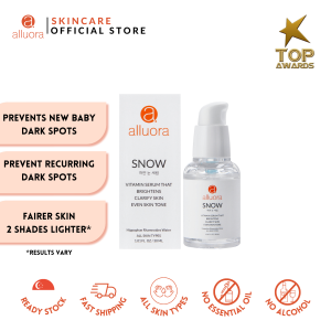 Alluora SNOW Face Serum (30ml) Prevents New Baby Dark Spots Prevent Recurring Dark Spots Fairer Skin