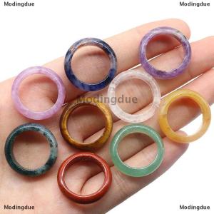 [COD] Modingdue 1Pcs Natural Stone Rings Exquisite Agates Ring For Women Girl Fashion Finger Ring Party Wedding Jewelry Accessories Gift