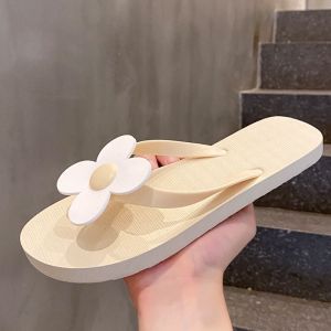 DRESSPLUS flat ladies sandals for women new style 2024/2025 女士凉拖鞋 Flower Flower Flip Flops Clip Toe Anti Slip Platform Flip Flops All Match Beachwear Slides Sandals Summer