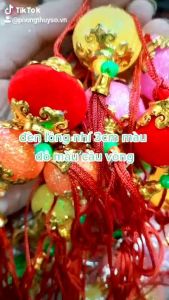 Đèn lồng bọc nhung trang trí lễ tết 3cm