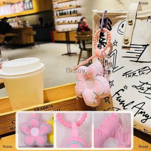 [COD] fhsav Fashion Stuffed Keychain Pendant Bag Charm Flower Accessories Handbag Ornaments Cute Lanyard Car Key Chain