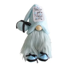 ANGCHI Cartoon Christmas Blue Faceless Doll Festive Exquisite Christmas Gnomes Plush Toys Creative Cute Faceless Dwarf Ornament New Year Gift