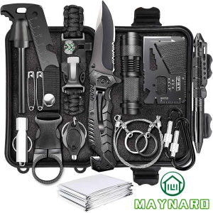 Survival Kit 13 in 1 Survival Gear Tool Cool Gadgets Emergency Survival Gear and Equipment Christmas Stocking Stuffers for Families Hiking Camping Adventures