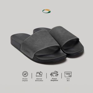 Marhadi Sandal Selop Cogen Sendal Slide Pria Nyaman Suede - Finest Grey