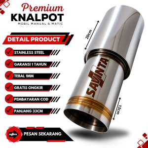 SAVINTA Knalpot Mobil BEZOv1 Full Stainles 33cm Polos