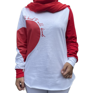AZIRA Kaos wanita lengan panjang | Kaos Merah Putih Terbaru | Kaos 17 Agustus