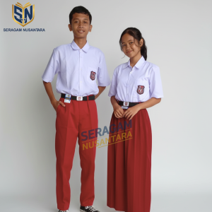 Seragam Nusantara - Baju Pendek Putih SD SMP SMA Bahan Twist/Licin Seragam Sekolah Kemeja HEM Sekolah