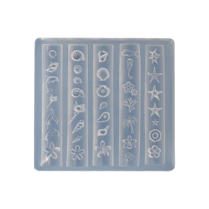 แม่พิมพ์ตกแต่งเล็บทำจากซิลิโคนเนื้อซิลิโคนที่ชุดท้องทะเลเหมาะสำหรับเล็บประเภทต่างๆ