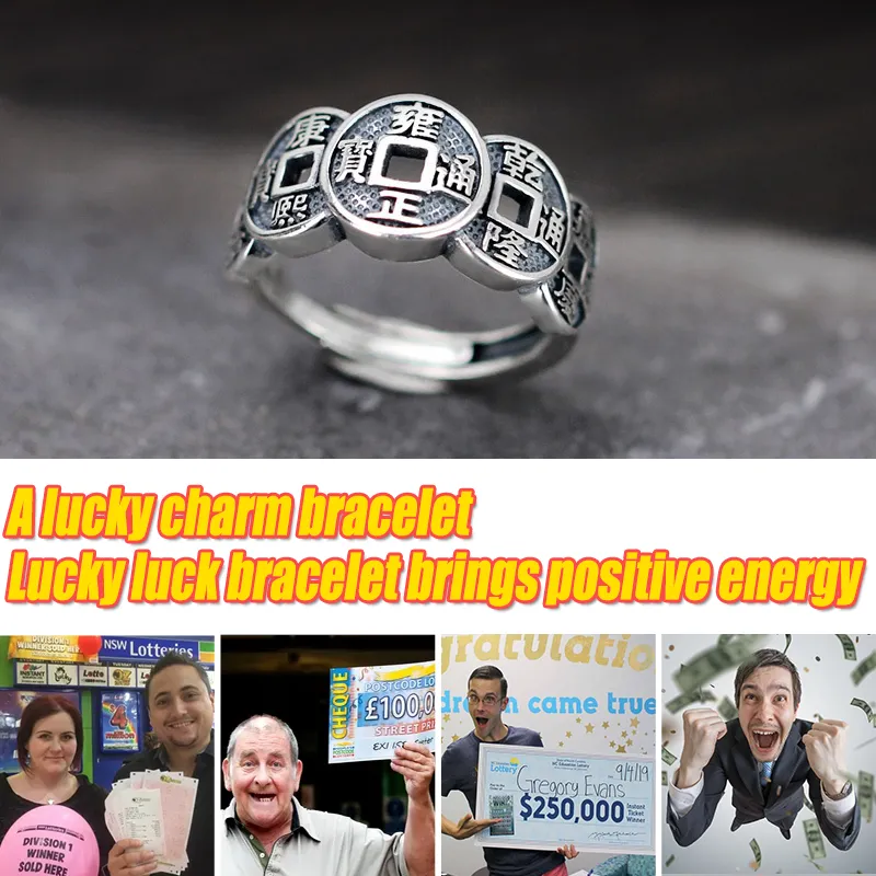 White Copper Vintage Handmade Five Emperor Coin Open Ring