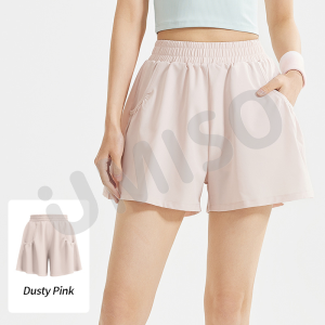 UMISO Women Sports Shorts with Pocket High Waist Quick Dry Breathable Loose Shorts Running Training Cycling Shorts