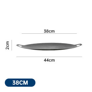 Nipiin Grill Pan Korean BBQ Griddle Non-stick Thick Cast Iron Frying Pan Flat Pancake Griddle Stone Cooker