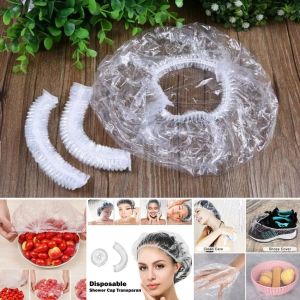 Penutup Makanan Plastik  Shower Cap Penutup Kepala Mandi Serbaguna isi 100pcs