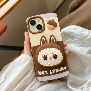 เคสโทรศัพท์ซิลิโคนลายการ์ตูนน่ารักสำหรับ iPhoneเคสโทรศัพท์ซิลิโคนนิ่มกันกระแทกพร้อมขาตั้งสำหรับ iPhone 16/15/14/13/12 Pro Max 14 15 Plus