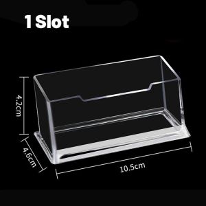 1PC Clear Acrylic Plastic Desktop Business Card Simple Office School Desk Display Stand Name Card Stand Plastic Transparent Desktop Business Card Holder Clear Desk Shelf Box Storage Display Stand Acrylic Place Card Holder