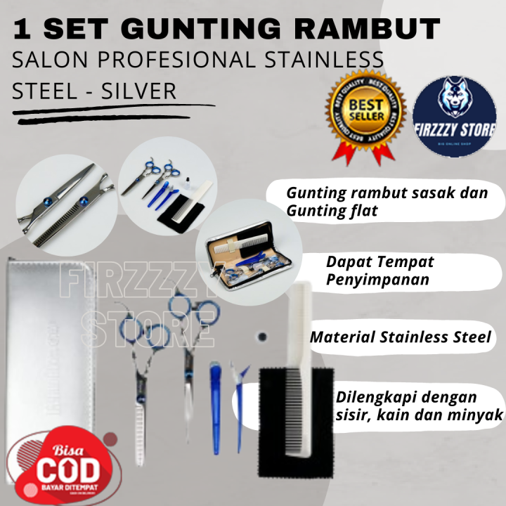 Alat Potong Rambut 1 Set Knifezer Set Gunting Rambut Salon Profesional ...