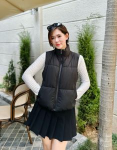[Voucher 15% MOV 199K cap 100K Áo phao gile HeraDG dáng ngắn thiết kế dây rút gấu túi chép trần bông 3 lớp siêu nhẹ ấm áp WJKBD4011