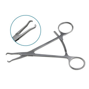 Stainless Steel Small Serrated Bone Holding Forceps Orthopedic Instrument Autoclavable