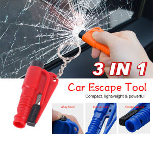 3 in 1 Car Glass Window Breaker Mini Emergency Safety Escape Hammer With Key Chain Escape Tools Car Safety Hammer