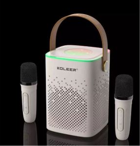 KOLEER KARAOKE SPEAKER ลำโพงคาราโอเกะ พร้อมไมค์ลอย 2 ตัว เปลี่ยนเสียงได้ Bluetooth รุ่น S888