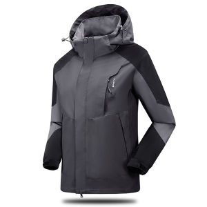 FUGUINIAO Windbreaker Men Tactical Jacket Waterproof Outdoor Hooded Coat Military Field Climbing Outwear