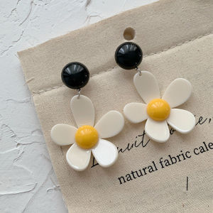 Thời Trang Bông Tai Dài phụ nữ hình học lớn Polka Dot ear Stud Bông tai Acrylic dangle Bông tai thả