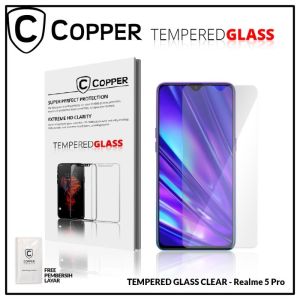 Realme 5 Pro - COPPER TEMPERED GLASS FULL CLEAR Anti Gores