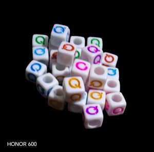 6mm Cube Alphabet Beads Bead Big Hole Bead for String Elastic band Loop Wire Keychain DIY Bag Charm