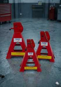 TOPO Stand Jack - Red - Heavy Duty - Safety Chains - Warranty - Fast Delivery 1 pair/2pcs