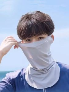 【SG 🚚】Hot Sale Men Ice Silk Sunscreen Mask Anti-UV Breathable Sun Mask with Neck Protection for Travel Cycling Outdoor