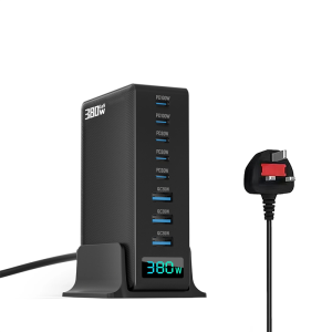 อุปกรณ์ชาร์จกล่องชาร์จความเร็วสูง8พอร์ต380W เครื่องชาร์จติดผนังสำหรับการชาร์จหลายอุปกรณ์