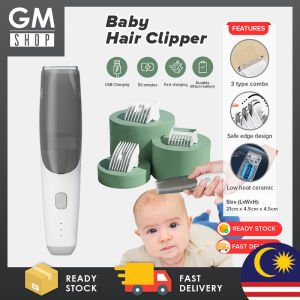 GMSHOP Mesin Rambut Baby Hair Trimmer Silent Gunting Rambut Baby Child Hair Shaver Kids Hair Cutter Clipper