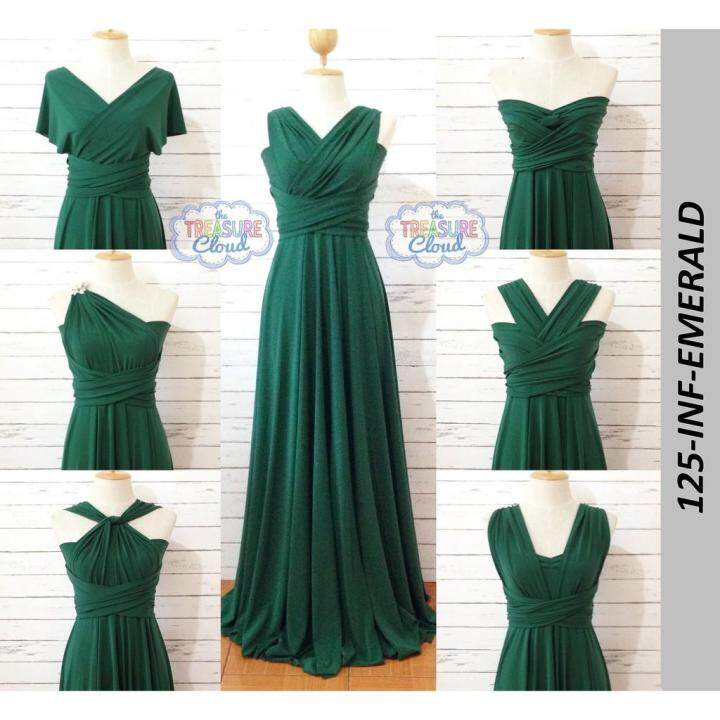 emerald green infinity dress