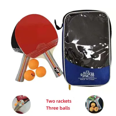 TABLE TENNIS RACKETS With bag FREE 3 pingpong balls wooden set HIGH LETHALITY SPARKING SPONGE WITH POWERFUL STAMINA /dongtian1105