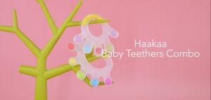 Haakaa Silicone Baby Teether Palm and Ferries Wheel Shape For Teething and Gum Soothing 3M+
