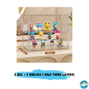LOCAL SELLER 🇸🇬【Ready Stock】Display Box for Popmart Blind Box Removable Shelves Stackable with Magnetic Door 盲盒展示收纳盒可磁吸