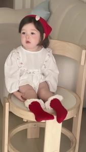 Baby Autumn Lace Romper 2025 Autumn New Arrivals: Korean Style Baby Romper for Girls Baby Autumn Outfit