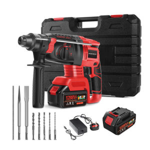 MANSOON cordless rotary drill battery hammer drill 26 mm 3-systems impact drill 2 Li-ion batteries free 7 pieces of equipment