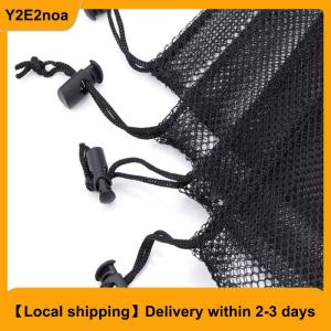 【Local shipping】 Mesh Stuff Sack Durable Nylon Drawstring Laundry Bag Rinsing Beach Toys Travel