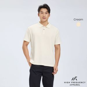 HFA Mens Waffle Knitted Polo Tee