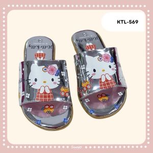 ของแท้ ถูกลิขสิทธิ์ รองเท้าแตะ Hello Kitty Puffer นุ่ม รองเท้าแตะคิตตี้ สีชมพู