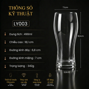 Ly Thủy Tinh Bia Weizen - Large Weizenbier | 490ml | [LYNOIR_LY003]