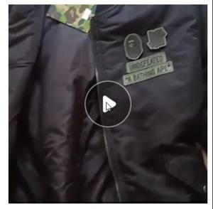 Áo Khoác Bóng Chày BAPE Họa Tiết Rằn Ri Thời Trang Thu Đông 2021 Cho Nam