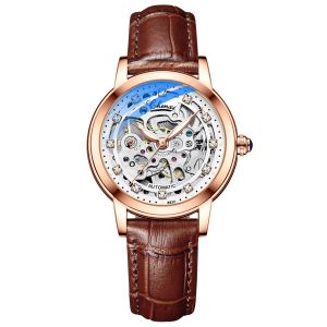 CHENXI Automatic Mechanical Womens Fashion Watch Luxury Waterproof Quartz Ladies Skeleton Tourbillon Wristwatches Relogio Feminino