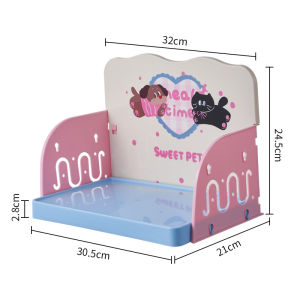 Adjustable Pet Dining Table Cat Dog Feeder Stand High Rise Anti Tipping Leak Proof Food Bowl Rack Meja Makan Haiwan